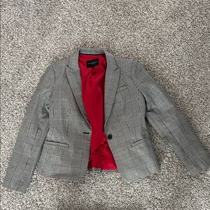 Banana Republic Black & White Plaid Blazer